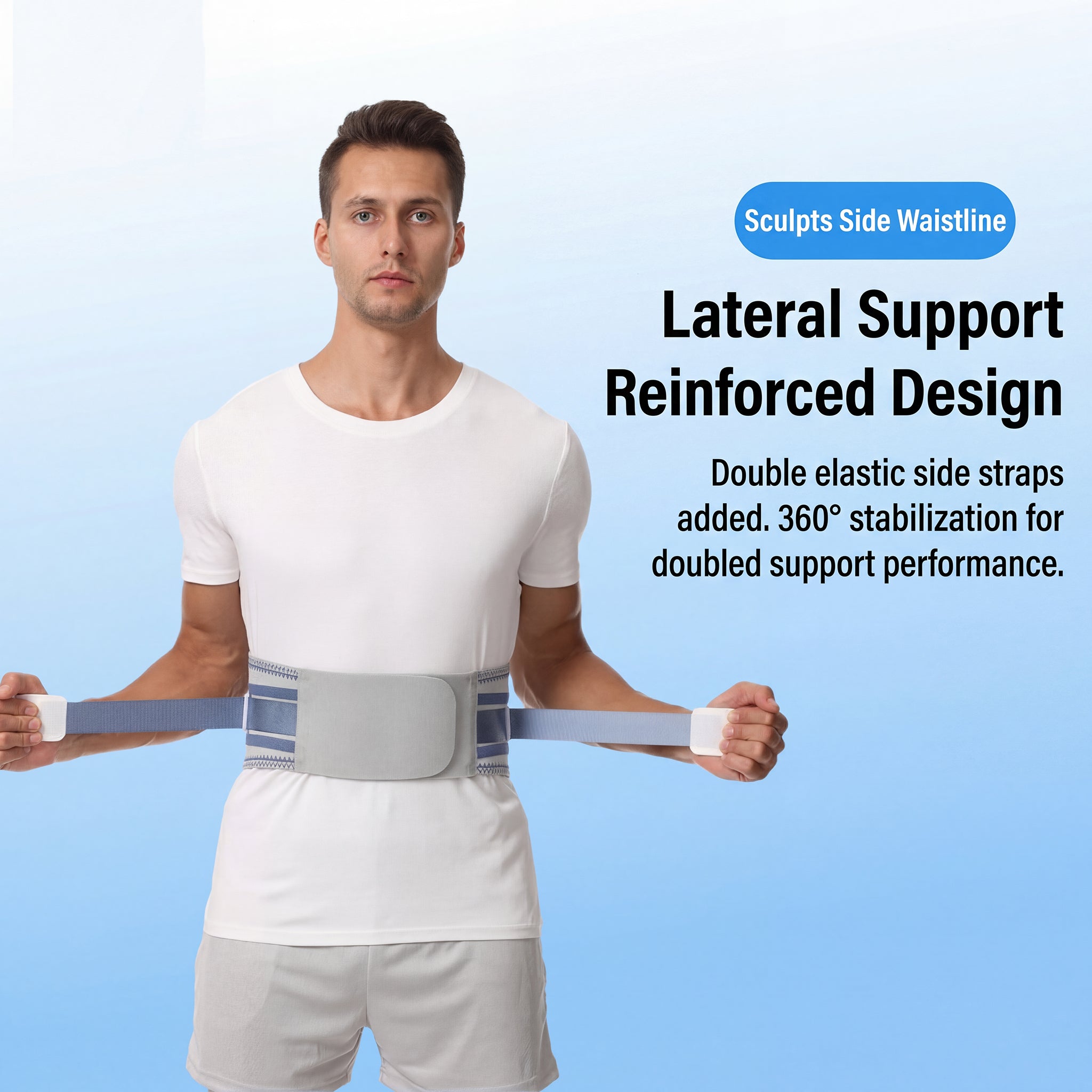 Breathable Adjustable Back Brace - Lumbar Support Belt for Work, Home & Fitness, Relieve Lower Back Pain for All-Day Wear