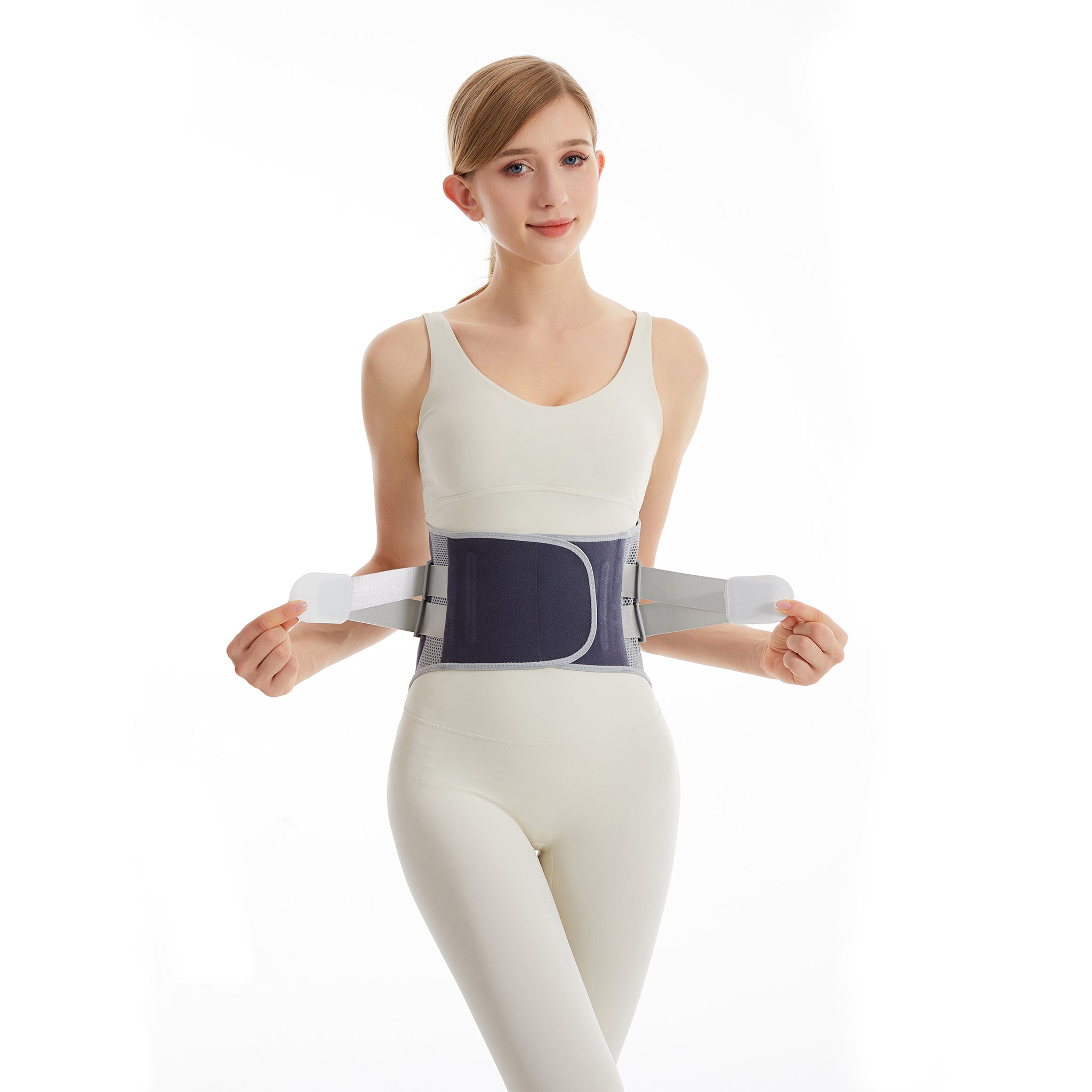 Dual-Strap Adjustable Back Support Brace - Breathable Lumbar Belt for Office, Driving & Daily Wear, All-Day Waist Comfort