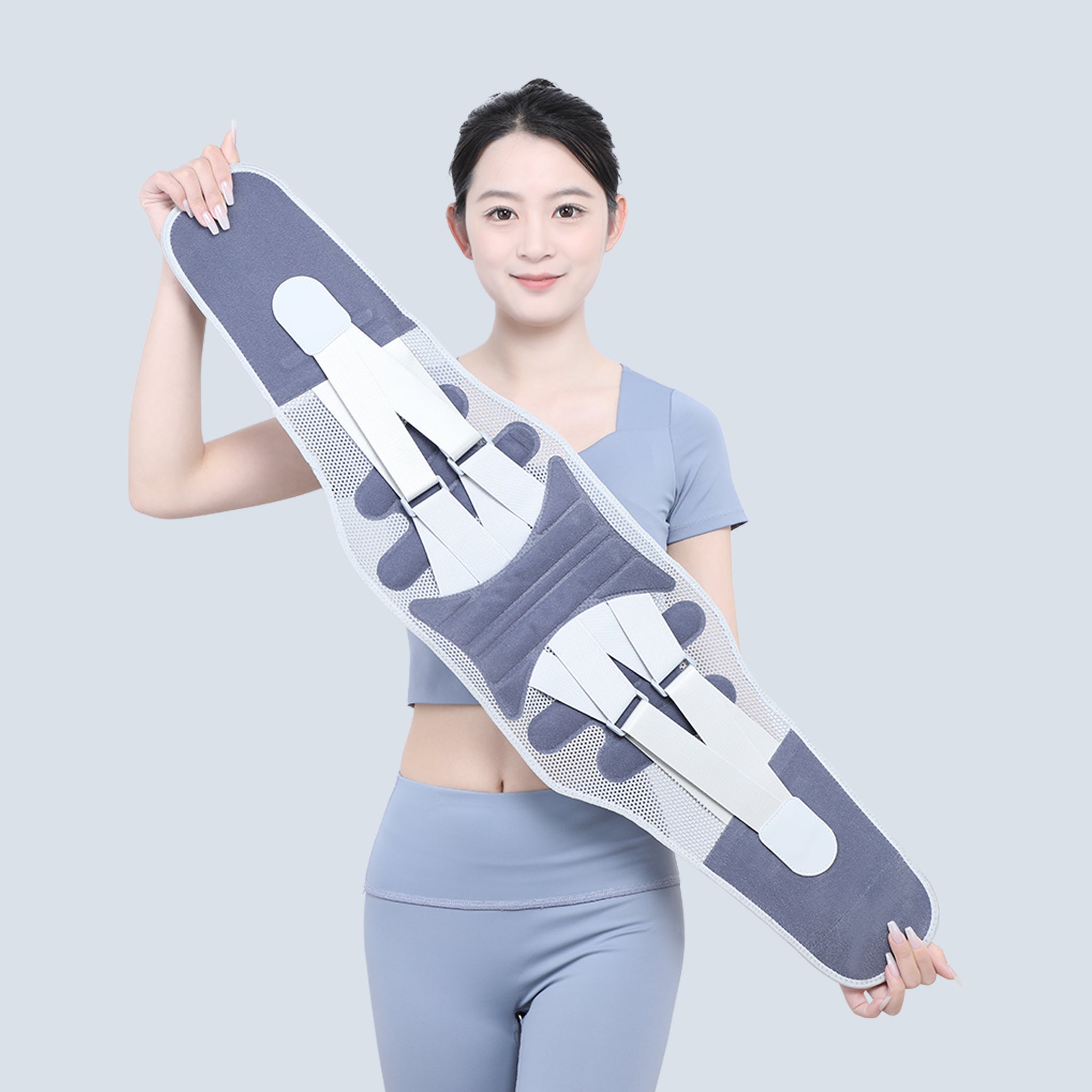 Adjustable Lumbar Support Belt - Breathable Back Brace for Lower Back Pain Relief, Waist Trimmer for Men & Women