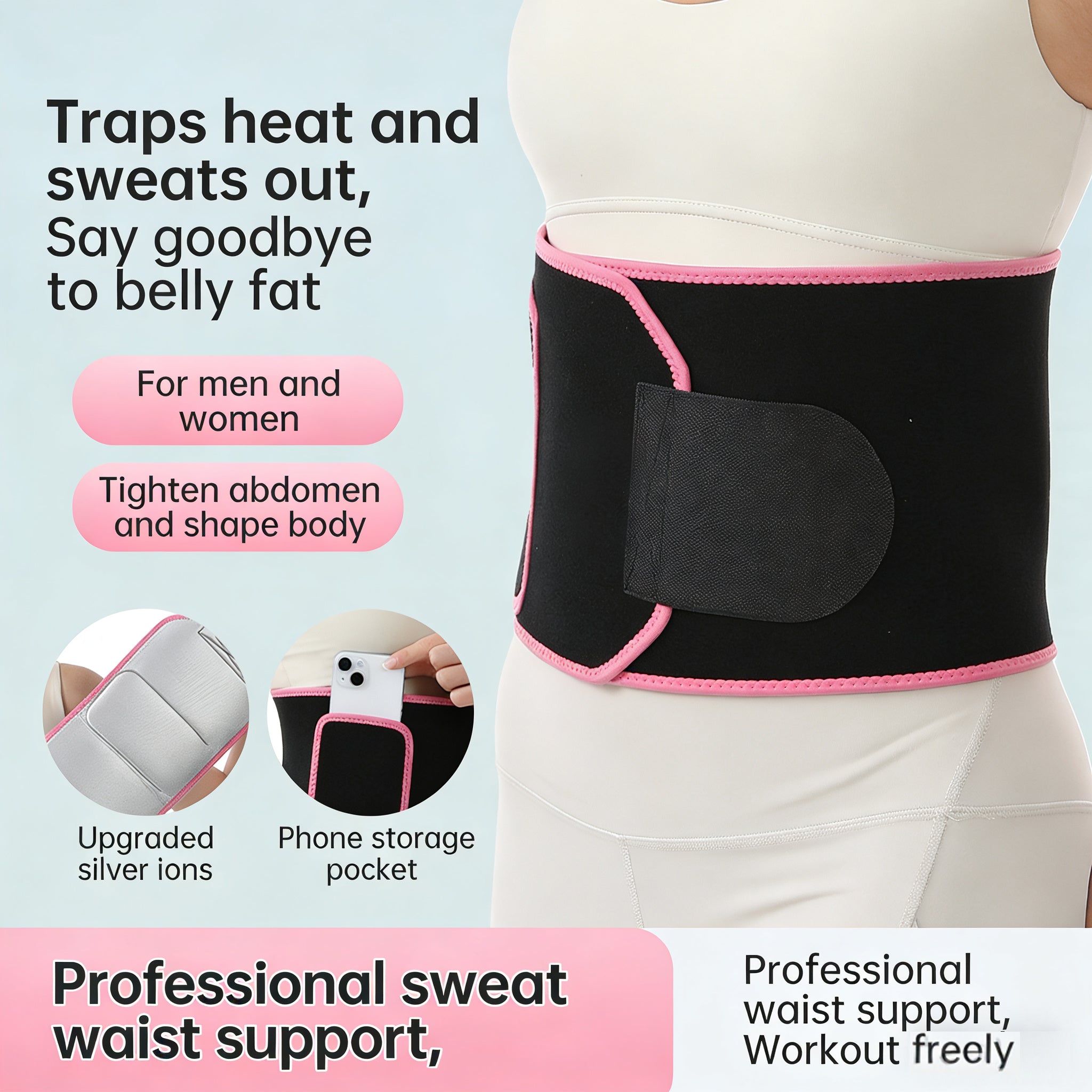Elastic Yoga Waist Support Wrap | Comfortable Non-Slip Band for Yoga Poses & Daily Use