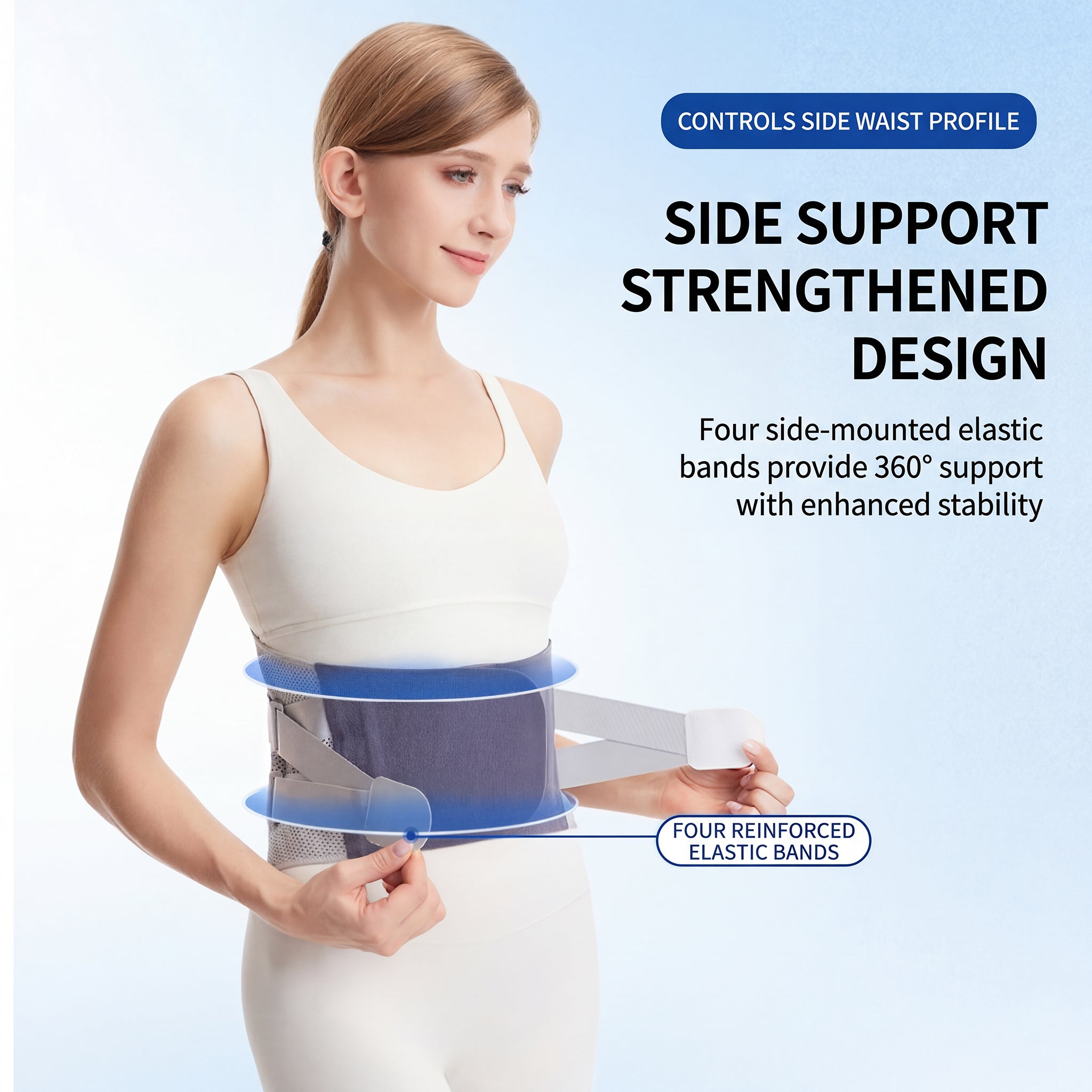 Home fitness abdominal belt, back support belt, breathable elastic waist, four-season sports belt