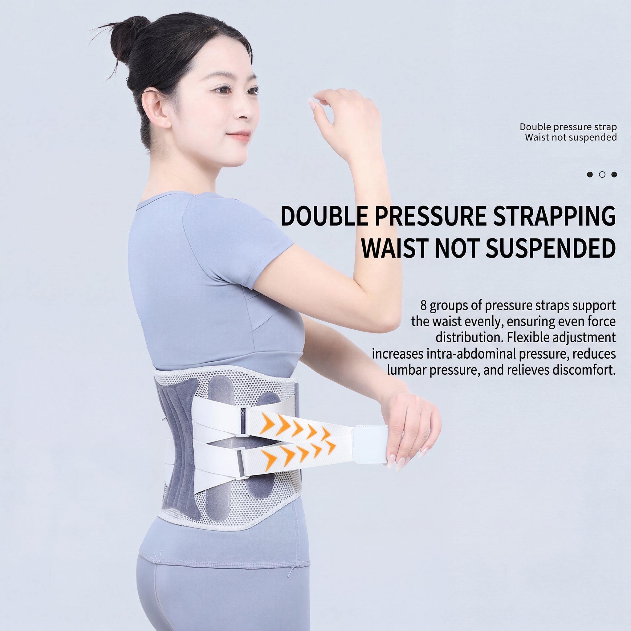 Adjustable Lumbar Support Belt - Breathable Back Brace for Lower Back Pain Relief, Waist Trimmer for Men & Women