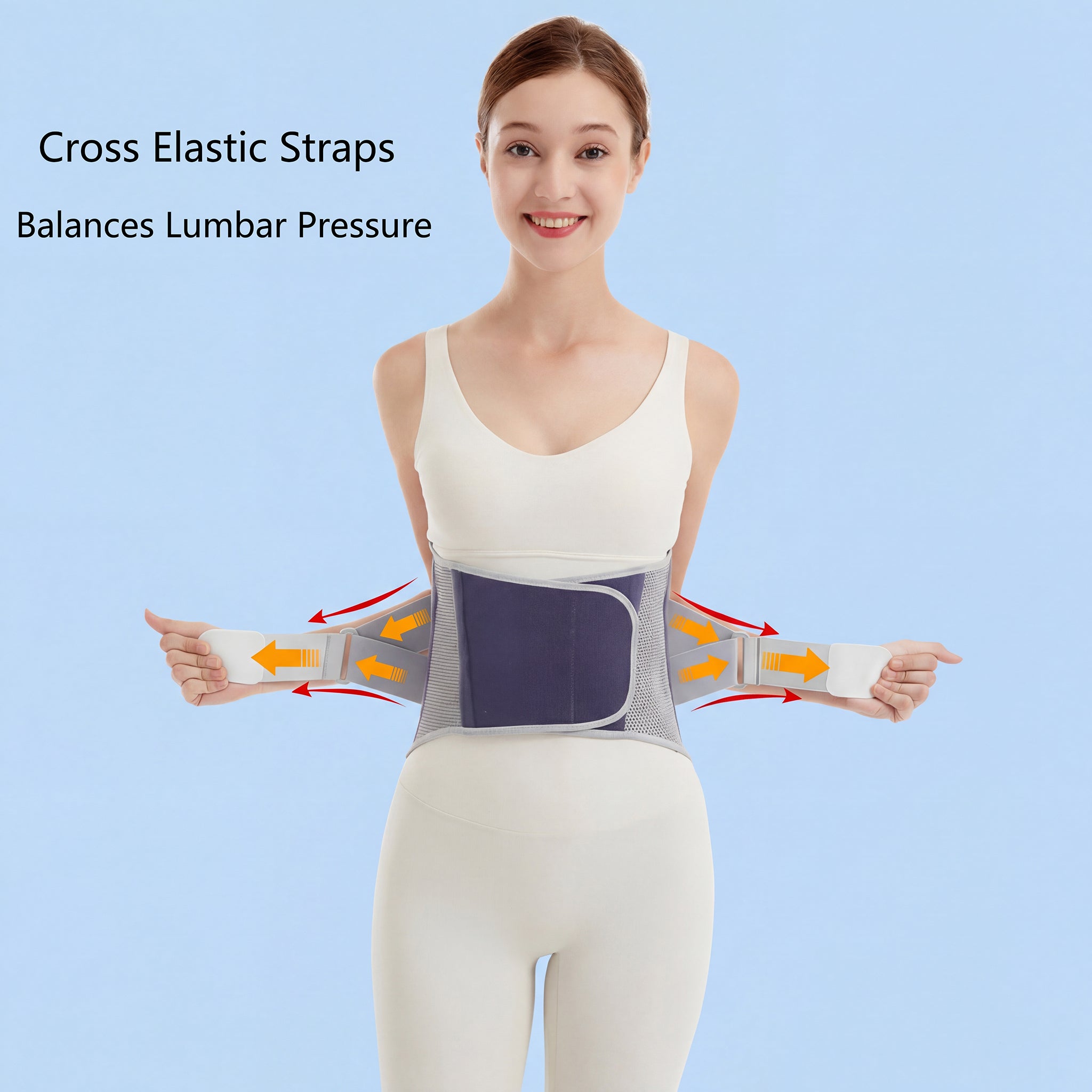 Breathable All-Day Wear Lumbar Support Belt - Adjustable Ergonomic Back Brace for Daily Waist Comfort & Support