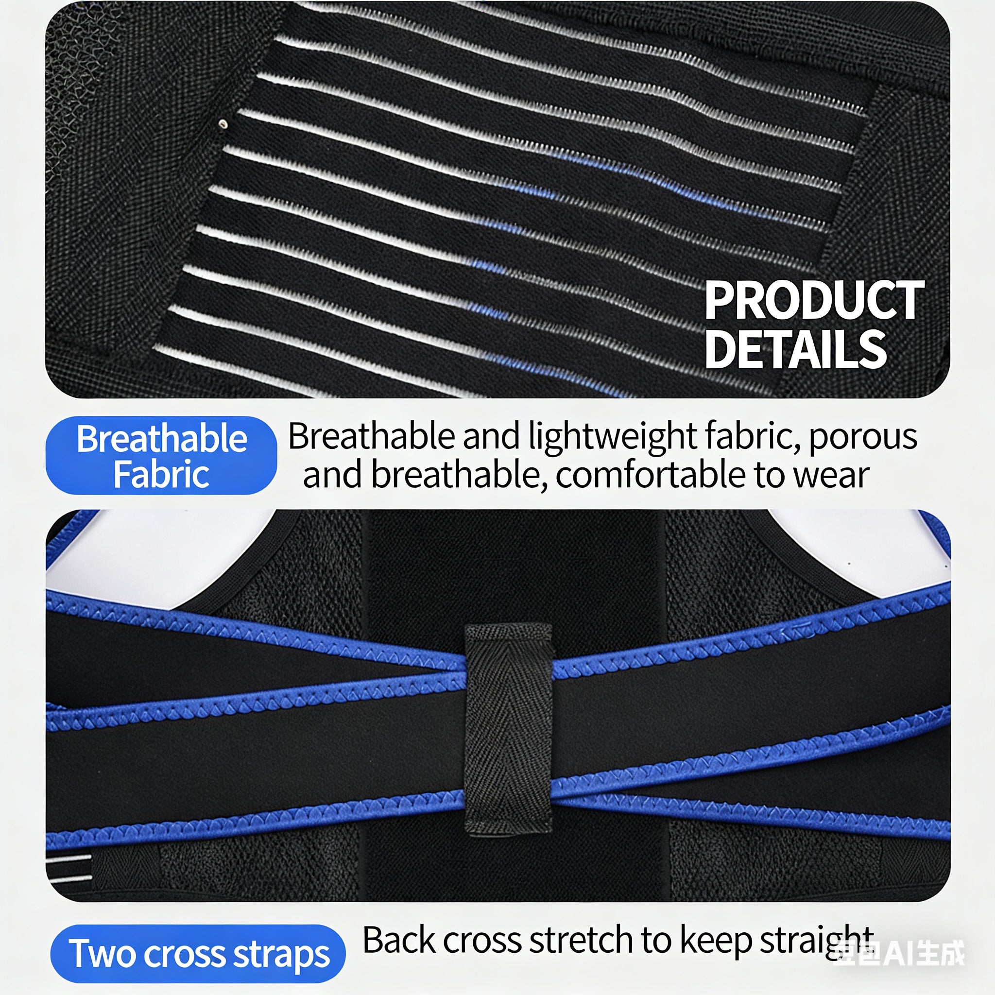 Adjustable Posture Corrector for Men & Women - Discreet Back Support for Better Alignment & Confidence