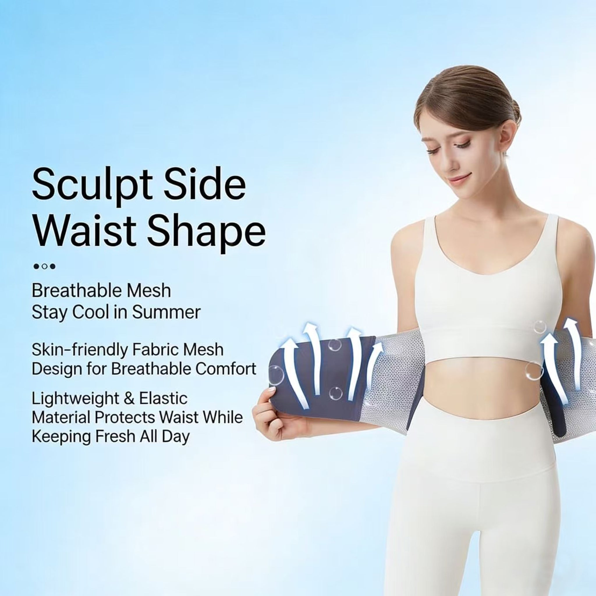 Home fitness abdominal belt, back support belt, breathable elastic waist, four-season sports belt