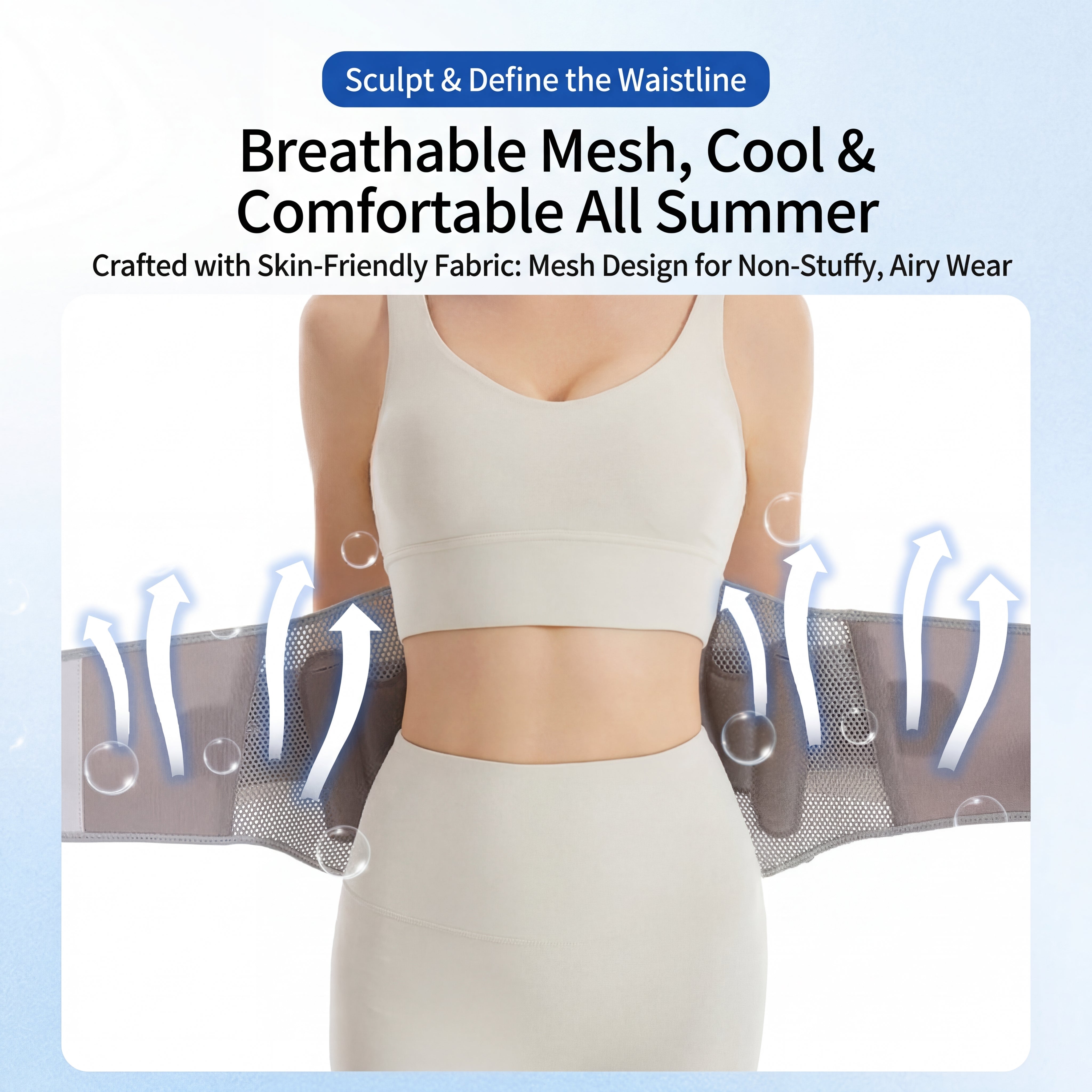 Premium Ergonomic Lumbar Support Back Brace - Breathable Adjustable Waist Belt for Posture Improvement & Waist Stability