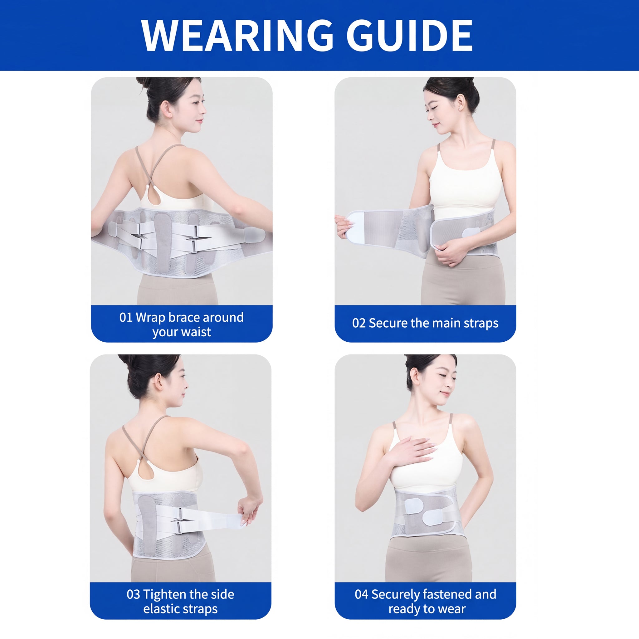 Steel plate support breathable and comfortable belt, men's and women's adjustable belt, weight lifting squat four-season breathable waist protection