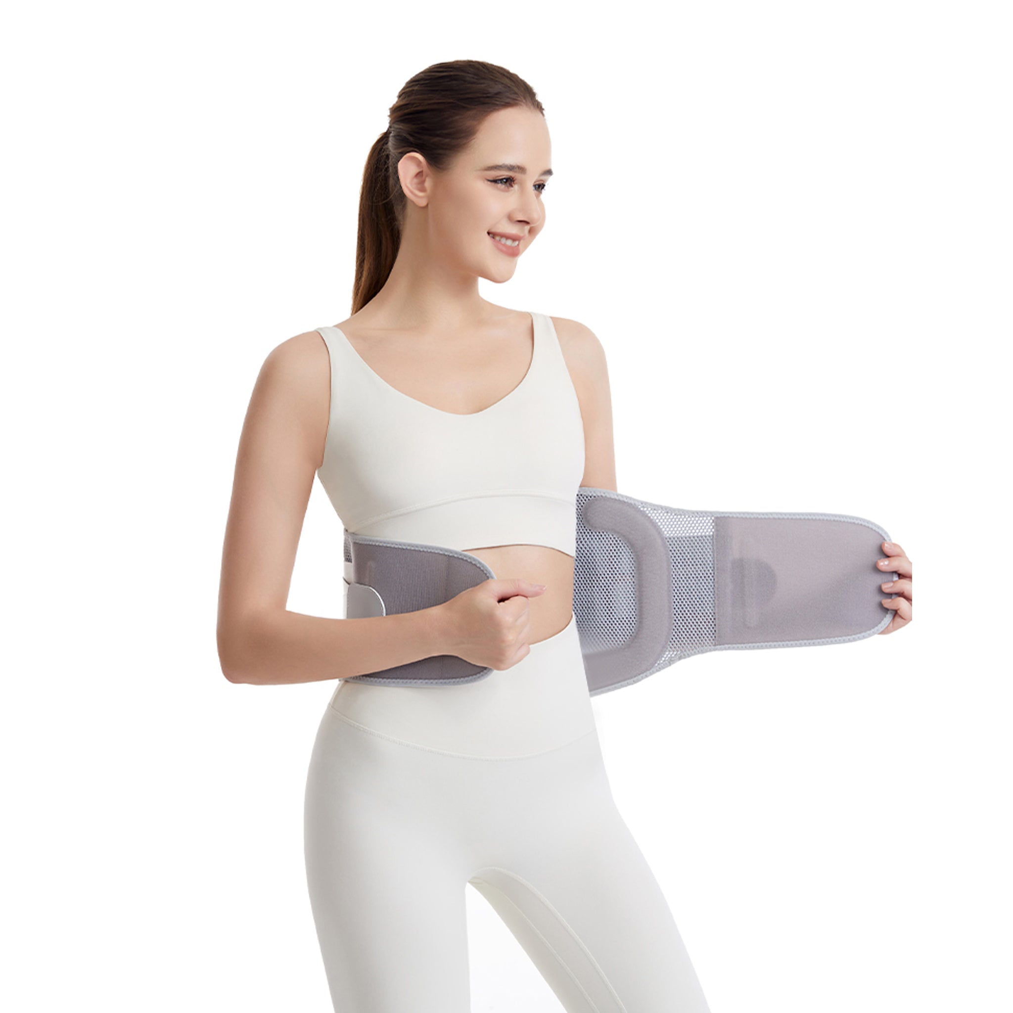 Ergonomic Back Support Brace with Dual Compression Straps, Breathable Lumbar Belt for Posture Improvement & Waist Stability