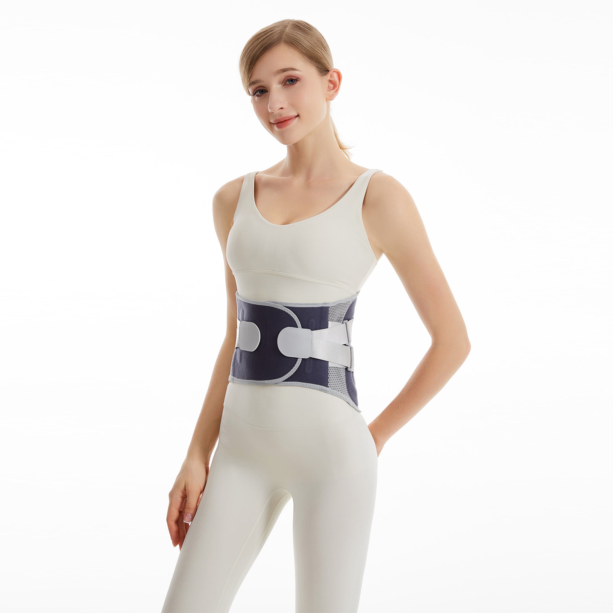 Dual-Strap Adjustable Back Support Brace - Breathable Lumbar Belt for Office, Driving & Daily Wear, All-Day Waist Comfort